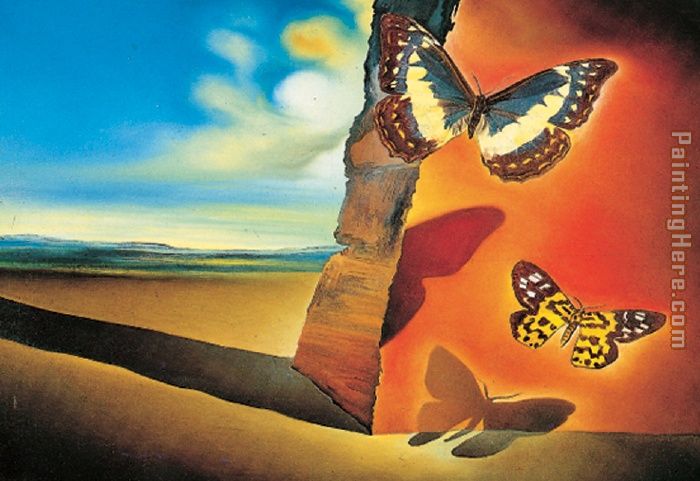 Affiche Art Salvador Dali - Paysage aux Papillons 80x60cm